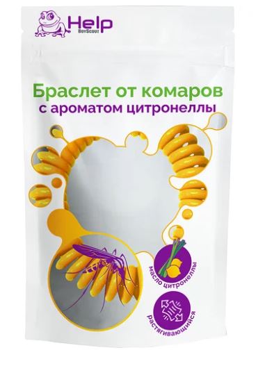 HELP Браслет Спираль от комаров c ароматом цитронеллы в дисплей-боксе, 288/36 80338